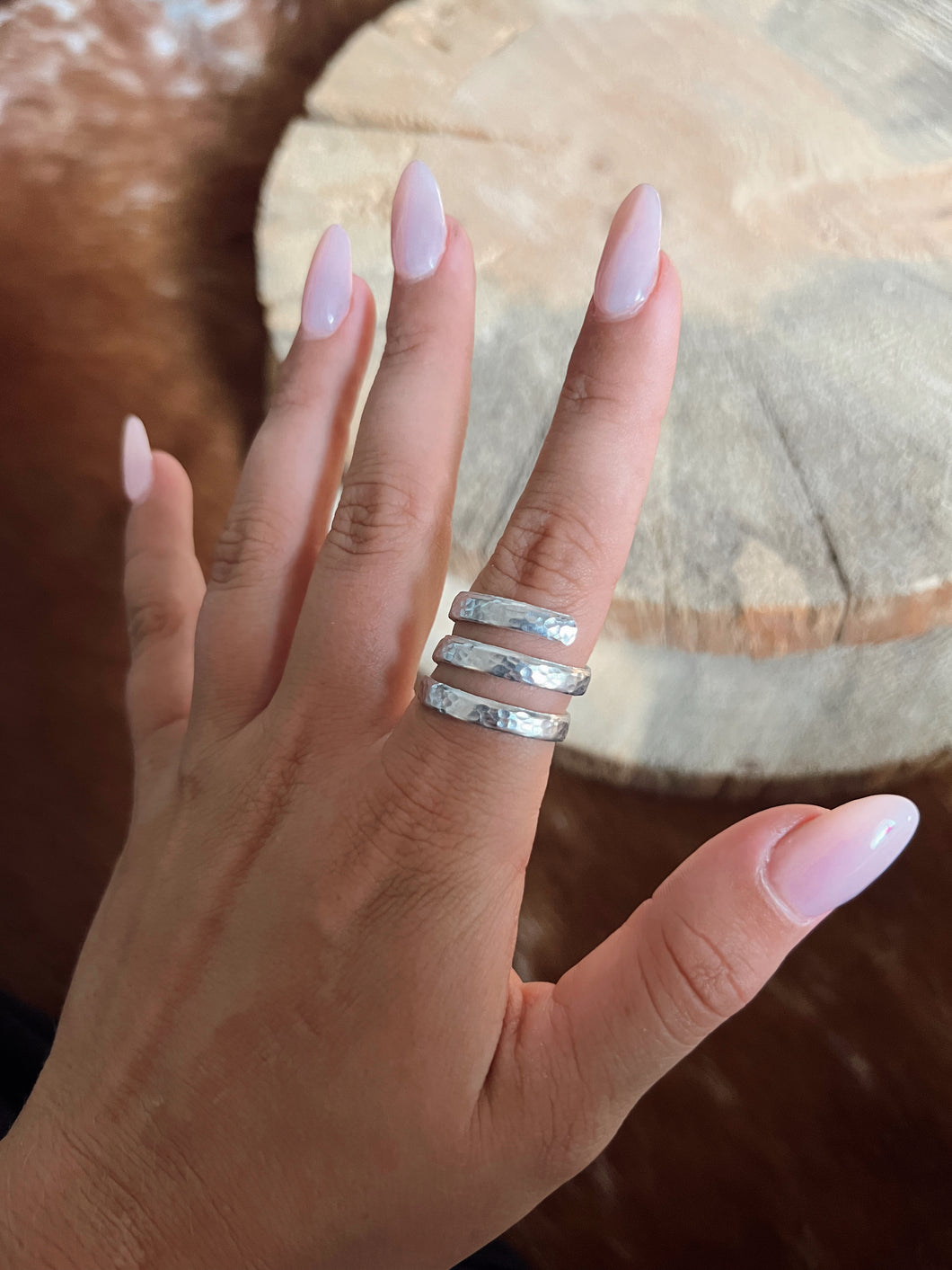Textured Triple Wrap Ring
