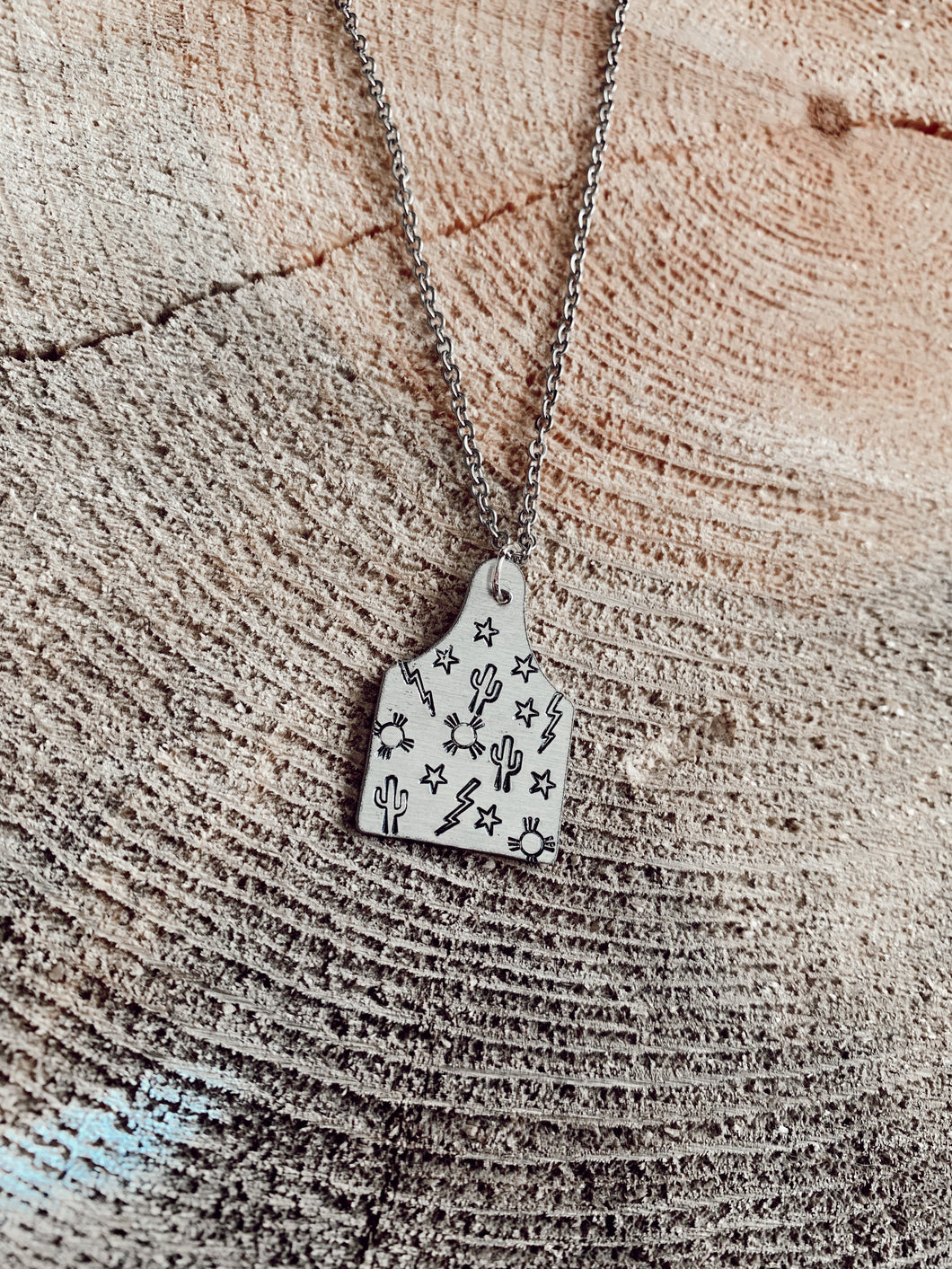 “Wild” Ear Tag Necklace